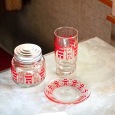 画像7: 【アデリアレトロ / ADERIA RETRO】＼キャット３点セット／ コップ ＆ プレート ＆ ボンボン入れ｜アデリアアレンジ ガラス製｜昭和レトロ復刻 コップ9お皿丸皿120小物入れ調味料ケース｜ねこ猫ネコキャットcat (7)