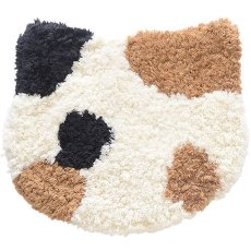 画像1: 【AND PACKABLE／アンドパッカブル】猫型もこもこチェアパッド　◆ 三毛猫 | ミケネコ | cat ◆ (1)