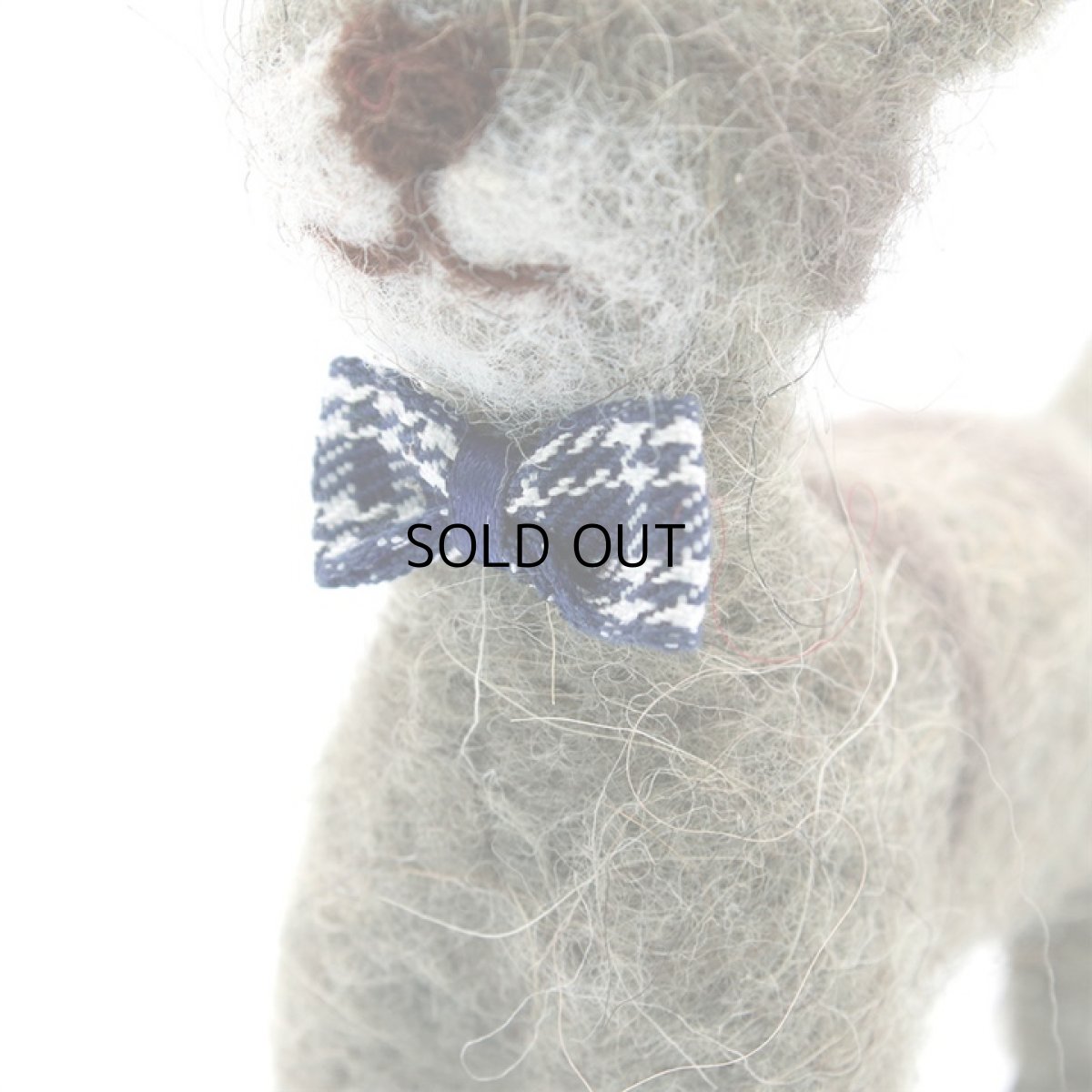 画像5: 【アジアン雑貨・エスニック輸入雑貨】フェルトキャットオブジェ(グレー) ｜ 猫ネコcat (5)