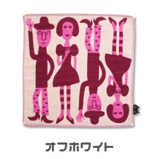 画像2: マタノアツコ / Atsuko Matano｜今治　三重ガーゼハンカチ ARA！YAH！綿100% コットン１００｜3種類から選べる  グレー / オフホワイト / ライトグリーン｜ねこ猫ネコキャットcat (2)