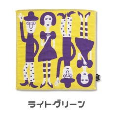 画像4: マタノアツコ / Atsuko Matano｜今治　三重ガーゼハンカチ ARA！YAH！綿100% コットン１００｜3種類から選べる  グレー / オフホワイト / ライトグリーン｜ねこ猫ネコキャットcat (4)