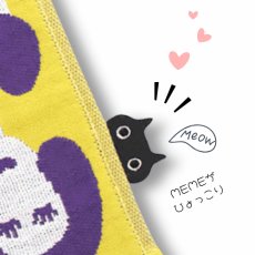 画像5: マタノアツコ / Atsuko Matano｜今治　三重ガーゼハンカチ ARA！YAH！綿100% コットン１００｜3種類から選べる  グレー / オフホワイト / ライトグリーン｜ねこ猫ネコキャットcat (5)