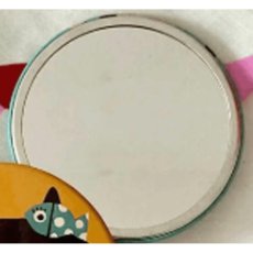 画像2: 【マタノアツコ / Atsuko Matano】缶ミラー リボンMEME コンパクトミラー クロネコメメ黒猫｜お出かけ・持ち歩きに♪携帯用ミニ手鏡｜ねこ猫ネコキャットcat (2)