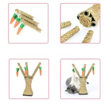 画像7: 国内発送｜ペット用品　天然サイザル麻　人参じゃらし付きキャットツリー★ミニ｜ミニキャットポール｜かじかじ　爪とぎ｜おもちゃ　運動　気分転換　スキンシップ　リラックス (7)
