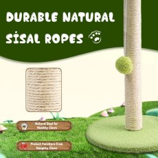 画像3: 国内発送｜訳ありお買い得品☆ペット用品　天然サイザル麻　南国ヤシの木キャットツリーミニ☆ぶらぶらヤシの実♪シャカシャカ葉っぱ｜爪とぎ　おもちゃ　運動　気分転換　スキンシップ　リラックス　組み立て簡単　子猫ちゃんに (3)