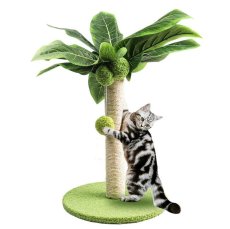 画像5: 国内発送｜訳ありお買い得品☆ペット用品　天然サイザル麻　南国ヤシの木キャットツリーミニ☆ぶらぶらヤシの実♪シャカシャカ葉っぱ｜爪とぎ　おもちゃ　運動　気分転換　スキンシップ　リラックス　組み立て簡単　子猫ちゃんに (5)
