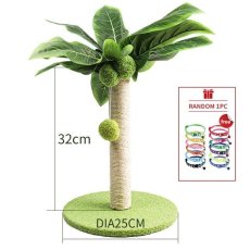 画像6: 国内発送｜訳ありお買い得品☆ペット用品　天然サイザル麻　南国ヤシの木キャットツリーミニ☆ぶらぶらヤシの実♪シャカシャカ葉っぱ｜爪とぎ　おもちゃ　運動　気分転換　スキンシップ　リラックス　組み立て簡単　子猫ちゃんに (6)