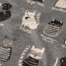 画像6: 【cooco / クーコ】ユニーク猫柄ストール｜マフラー ショール｜４種類から選べるカラー♪ ブラック/ベージュ/イエロー/グレー｜猫ネコcat (6)
