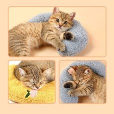 画像3: 国内発送｜猫ちゃん抱き枕｜黄色｜イエローピーチ×チェリー｜ふんわりピロー　もこもこクッション｜リラックス　くつろぎ　保護まくら (3)