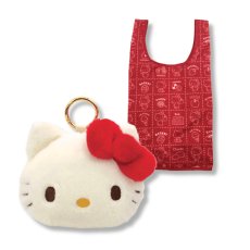 画像1: ハローキティ / HELLO KITTY｜ぬいぐるみエコバッグ　くすみレトロ｜サンリオ / Sanrio｜ねこ猫ネコキャットcat (1)