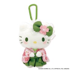 画像2: ハローキティ / HELLO KITTY｜ぬいぐるみエコバッグ 抹茶着物｜サンリオ / Sanrio｜ねこ猫ネコキャットcat (2)