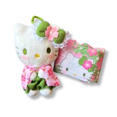 画像4: ハローキティ / HELLO KITTY｜ぬいぐるみエコバッグ 抹茶着物｜サンリオ / Sanrio｜ねこ猫ネコキャットcat (4)