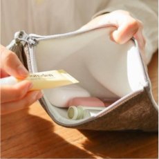 画像5: 【アトリエコテツ / Atelier KOTETSU】クッションポーチ L 　コスメ・ガジェットに♪小物入れ｜LネコBRブラウン｜猫ネコねこcatキャット (5)