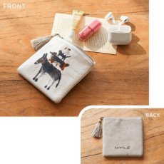 画像3: 【アトリエコテツ / Atelier KOTETSU】クッションポーチ S　コスメ・ガジェットに♪小物入れ｜２種類から選べる♪ ブレーメン / ネコGR｜猫ネコねこcatキャット (3)