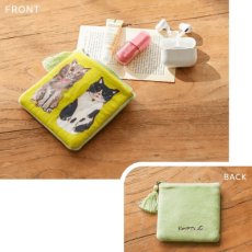 画像5: 【アトリエコテツ / Atelier KOTETSU】クッションポーチ S　コスメ・ガジェットに♪小物入れ｜２種類から選べる♪ ブレーメン / ネコGR｜猫ネコねこcatキャット (5)