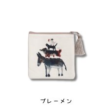 画像8: 【アトリエコテツ / Atelier KOTETSU】クッションポーチ S　コスメ・ガジェットに♪小物入れ｜２種類から選べる♪ ブレーメン / ネコGR｜猫ネコねこcatキャット (8)