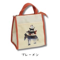 画像3: 【アトリエコテツ / Atelier KOTETSU】保冷＆保温ランチバッグ お弁当トート｜２種類から選べる♪ ブレーメン / ネコGR｜猫ネコねこcatキャット (3)