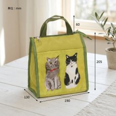 画像2: 【アトリエコテツ / Atelier KOTETSU】保冷＆保温ランチバッグ お弁当トート｜２種類から選べる♪ ブレーメン / ネコGR｜猫ネコねこcatキャット (2)