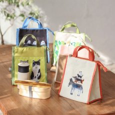 画像7: 【アトリエコテツ / Atelier KOTETSU】保冷＆保温ランチバッグ お弁当トート｜２種類から選べる♪ ブレーメン / ネコGR｜猫ネコねこcatキャット (7)