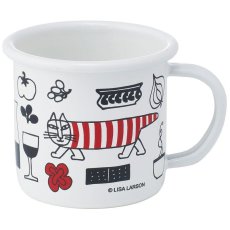 画像1: 【リサ・ラーソン】マイキーキッチン　ホーローマグカップ 380ml｜LISA LARSON｜キッチン用品｜食器　コップ (1)