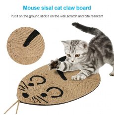 画像2: 国内発送｜天然サイザル麻　ねずみ型爪とぎマット｜ペット用品　猫用おもちゃ　お昼寝　運動　気分転換　スキンシップ　リラックス　プレゼント　贈り物 (2)