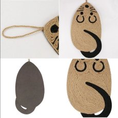 画像3: 国内発送｜天然サイザル麻　ねずみ型爪とぎマット｜ペット用品　猫用おもちゃ　お昼寝　運動　気分転換　スキンシップ　リラックス　プレゼント　贈り物 (3)