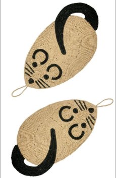 画像6: 国内発送｜天然サイザル麻　ねずみ型爪とぎマット｜ペット用品　猫用おもちゃ　お昼寝　運動　気分転換　スキンシップ　リラックス　プレゼント　贈り物 (6)