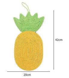 画像2: 国内発送｜天然サイザル麻　パイナップル型爪とぎマット｜ペット用品　猫用おもちゃ　お昼寝　運動　気分転換　スキンシップ　リラックス　プレゼント　贈り物 (2)