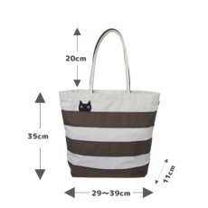 画像6: 【マタノアツコ / Atsuko Matano】ショルダーバッグ ボーダー猫｜5種類から選べる  グレー / ブラック / モカブラウン / ブラウン / レッド｜ねこ猫ネコキャットcat (6)