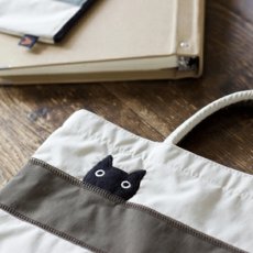 画像8: 【マタノアツコ / Atsuko Matano】ミニバッグ ボーダー猫｜5種類から選べる  グレー / ブラック / モカブラウン / ブラウン / レッド｜ねこ猫ネコキャットcat (8)