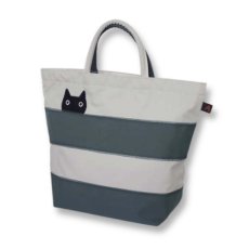 画像7: 【マタノアツコ / Atsuko Matano】ミニバッグ ボーダー猫｜5種類から選べる  グレー / ブラック / モカブラウン / ブラウン / レッド｜ねこ猫ネコキャットcat (7)