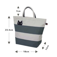 画像9: 【マタノアツコ / Atsuko Matano】ミニバッグ ボーダー猫｜5種類から選べる  グレー / ブラック / モカブラウン / ブラウン / レッド｜ねこ猫ネコキャットcat (9)