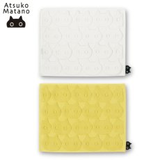 画像1: 【マタノアツコ / Atsuko Matano】おしくらMEME バスマット クロネコメメ黒猫｜2種類から選べる  10 ホワイト / 52 イエロー｜ねこ猫ネコキャットcat (1)