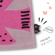 画像3: 【マタノアツコ / Atsuko Matano】朝 フェイスタオル｜2種類から選べる  12 グレー / 20 アイボリー｜ねこ猫ネコキャットcat (3)