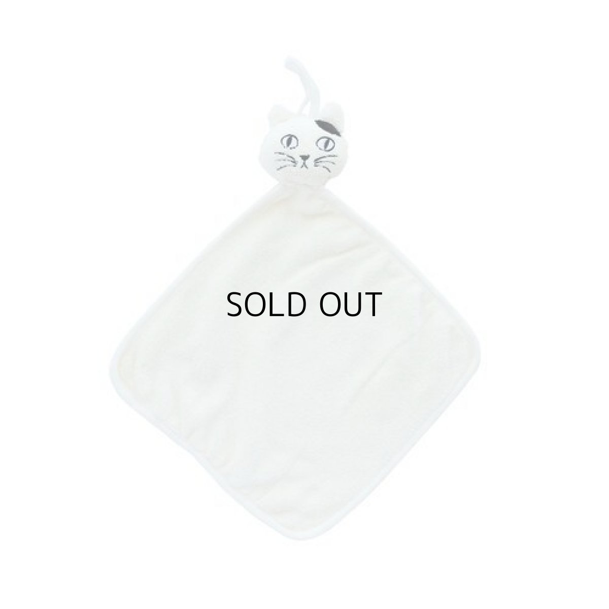 画像1: ☆彡１点限り！大特価SALE品☆彡【松尾ミユキ】新品・未使用・訳アリ品｜Cat Face Towel Matsuo Miyuki｜猫顔ぬいぐるみハンドタオル｜ブチネコ｜ねこcat (1)