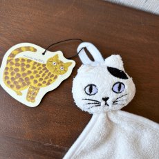 画像3: ☆彡１点限り！大特価SALE品☆彡【松尾ミユキ】新品・未使用・訳アリ品｜Cat Face Towel Matsuo Miyuki｜猫顔ぬいぐるみハンドタオル｜ブチネコ｜ねこcat (3)