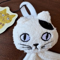 画像4: ☆彡１点限り！大特価SALE品☆彡【松尾ミユキ】新品・未使用・訳アリ品｜Cat Face Towel Matsuo Miyuki｜猫顔ぬいぐるみハンドタオル｜ブチネコ｜ねこcat (4)