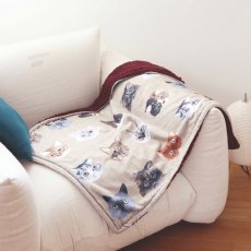 画像2: 松尾ミユキ / Matsuo Miyuki｜Boa Blanket　もこもこボアブランケット｜4種類から選べる Cat Face-BE / Cat Face-DGY / Cat type-NV / Cat type-CM｜ねこ猫ネコキャットcat (2)