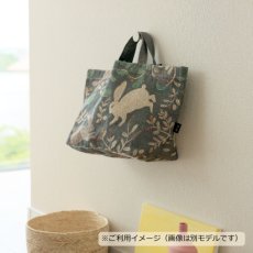 画像3: 松尾ミユキ / Matsuo Miyuki｜ボート・アンド・トートバッグ　キャット＆リーフ｜ゴブラン織り 横長舟型トートバッグ 46cm｜Boat and Tote Cat&Leaf｜ねこ猫ネコキャットcat (3)