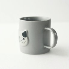 画像11: 松尾ミユキ / Matsuo Miyuki｜＼送料込・4個セット／Cat Face mug　ねこ顔マグカップ｜Beige / Light Gray / Dark Gray / Ivory｜猫ねこネコキャットcat (11)