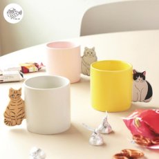 画像1: 松尾ミユキ / Matsuo Miyuki｜＼送料込・4個セット／Cat handle mug　ねこの持ち手マグカップ｜4種類から選べる Pepper / Pumpkin / Noisettes / Chloe｜猫ねこネコキャットcat (1)