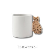 画像3: 松尾ミユキ / Matsuo Miyuki｜＼送料込・4個セット／Cat handle mug　ねこの持ち手マグカップ｜4種類から選べる Pepper / Pumpkin / Noisettes / Chloe｜猫ねこネコキャットcat (3)