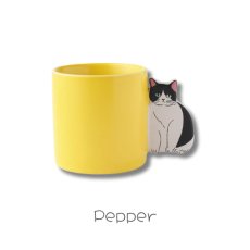 画像6: 松尾ミユキ / Matsuo Miyuki｜＼送料込・4個セット／Cat handle mug　ねこの持ち手マグカップ｜4種類から選べる Pepper / Pumpkin / Noisettes / Chloe｜猫ねこネコキャットcat (6)
