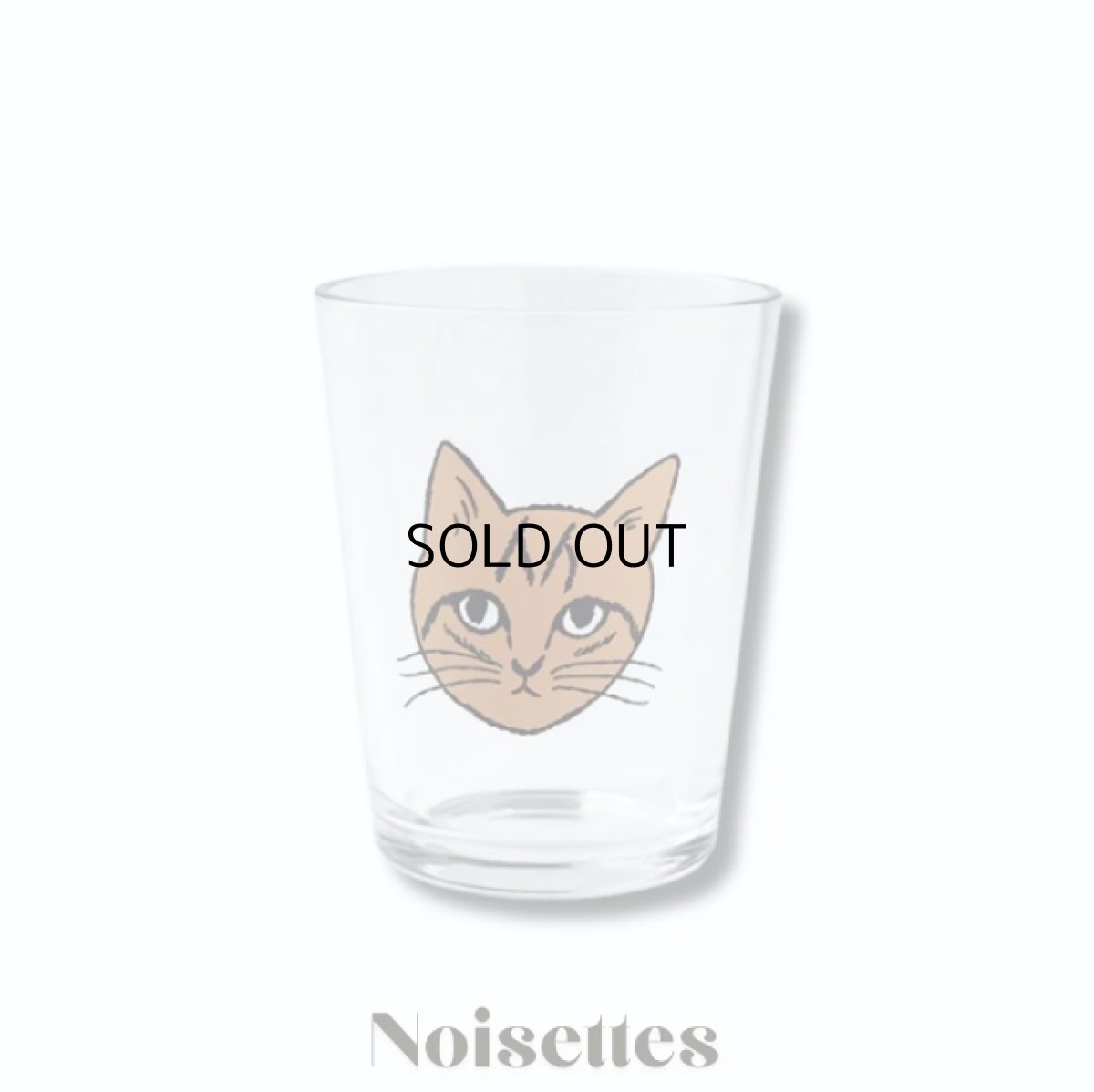 画像1: ☆彡１点限り！訳アリ新品☆彡大特価SALE品☆彡【松尾ミユキ】Mini glass 5.5oz 115ml｜ミニグラスカップ 5.5oz 115ml Noisettes｜猫ネコねこ (1)