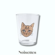 画像1: ☆彡１点限り！訳アリ新品☆彡大特価SALE品☆彡【松尾ミユキ】Mini glass 5.5oz 115ml｜ミニグラスカップ 5.5oz 115ml Noisettes｜猫ネコねこ (1)