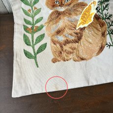 画像4: ☆彡１点限り！訳アリ新品☆彡大特価SALE品☆彡【松尾ミユキ】 Rectangle tote bag｜ゴブラン織りトートバッグ Bushy｜ねこ 猫 ネコ (4)