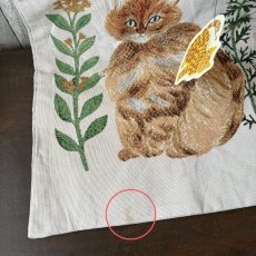 画像3: ☆彡１点限り！訳アリ新品☆彡大特価SALE品☆彡【松尾ミユキ】 Rectangle tote bag｜ゴブラン織りトートバッグ Bushy｜ねこ 猫 ネコ (3)