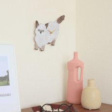 松尾ミユキ / Matsuo Miyuki｜ダイカットクロック チャド Chad（壁掛け時計 Diecut clock ）｜ねこ猫ネコキャットcat