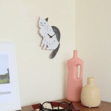 画像2: 松尾ミユキ / Matsuo Miyuki｜ダイカットクロック クラウン Crown（壁掛け時計 Diecut clock ）｜ねこ猫ネコキャットcat (2)