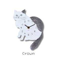 松尾ミユキ / Matsuo Miyuki｜ダイカットクロック クラウン Crown（壁掛け時計 Diecut clock ）｜ねこ猫ネコキャットcat